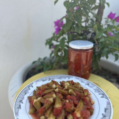 660 CC Cam Kavanozda Domates Soslu Taze Bamya Konservesi